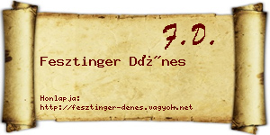 Fesztinger Dénes névjegykártya